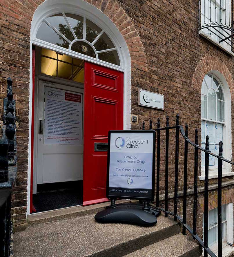 The Crescent Clinic entrance July 2020